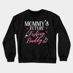 Fishing Mom and Baby Matching T-shirts Gift Crewneck Sweatshirt